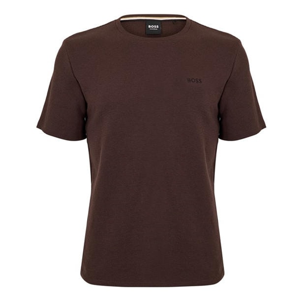 Brown 207 - Boss - Mens BOSS Bodywear Waffle T-Shirt with Structured Design