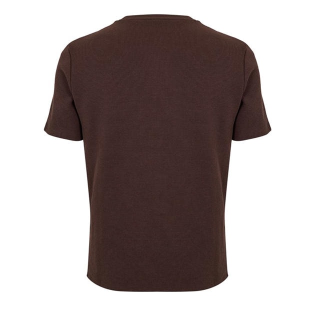 Brown 207 - Boss - Mens BOSS Bodywear Waffle T-Shirt with Structured Design