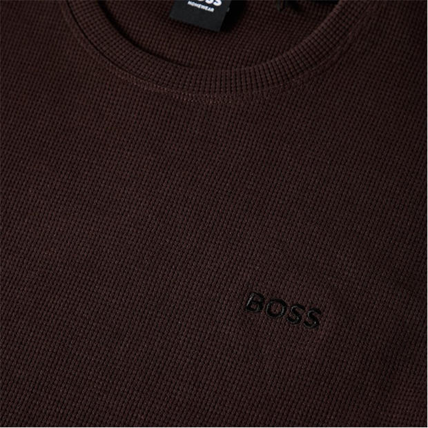 Brown 207 - Boss - Mens BOSS Bodywear Waffle T-Shirt with Structured Design