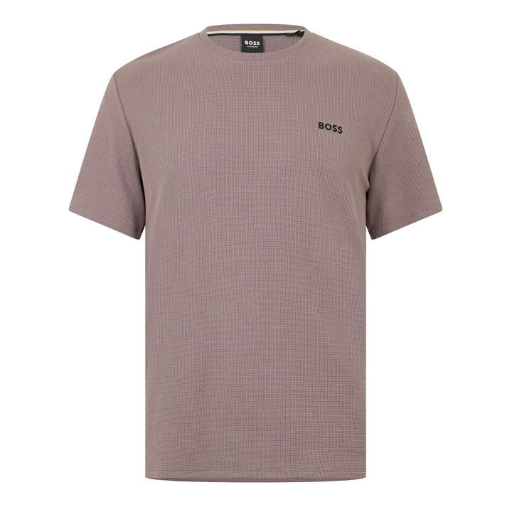 Boss Men's Brown Bodywear Waffle T-Shirt With Structured Design in Size M, Sports Direct
