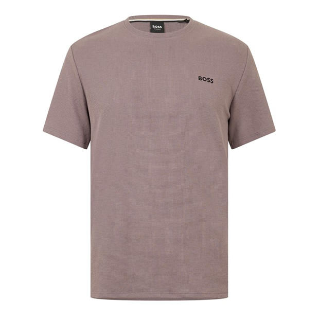 Mushroom 511 - Boss - Mens BOSS Bodywear Waffle T-Shirt with Structured Design