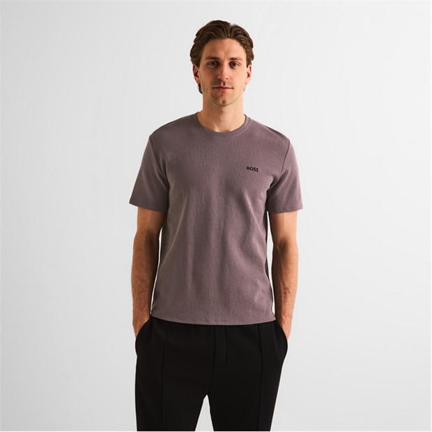 Mushroom 511 - Boss - Mens BOSS Bodywear Waffle T-Shirt with Structured Design