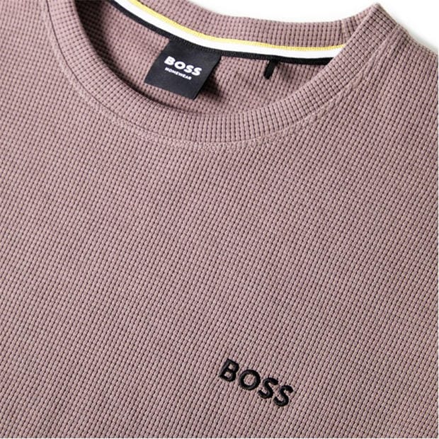 Mushroom 511 - Boss - Mens BOSS Bodywear Waffle T-Shirt with Structured Design