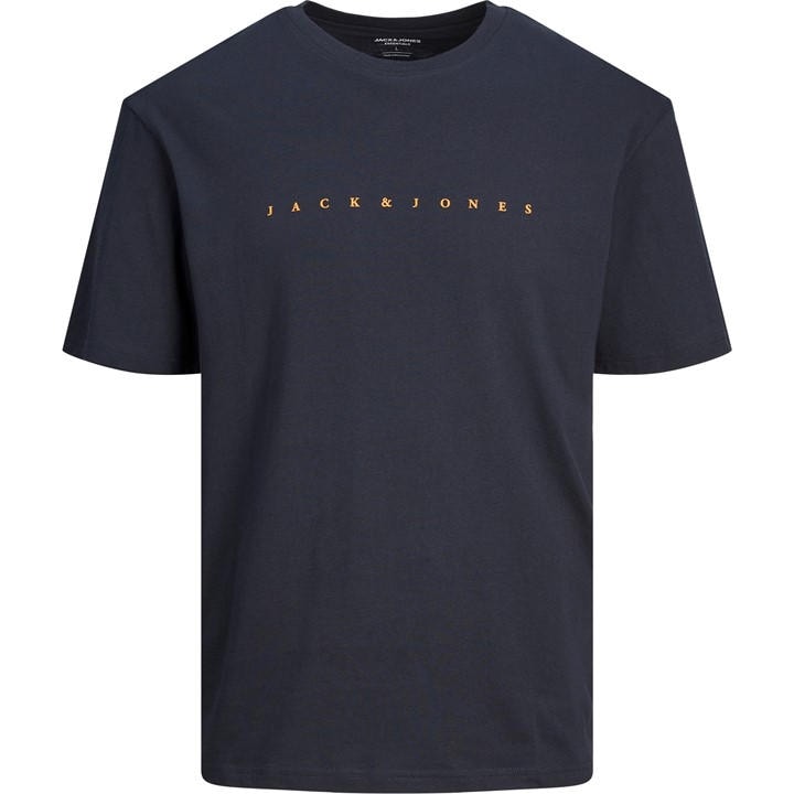 Jack And Jones Men's Blue Jack+ Star T-Shirt Plus Size in Size 4XL, Sports Direct