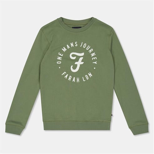 Farah - Unisex Kids F/T Logo Crew Neck Long Sleeve T-Shirt