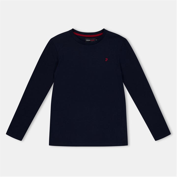 Farah  Kids Blue ' Denny Long Sleeve T-Shirt in Size 5 - 6 Years, Sports Direct