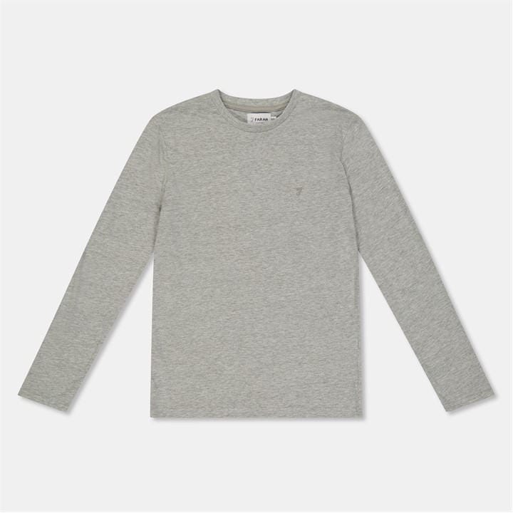Farah  Kids Grey Kids' Denny Long Sleeve T-Shirt in Size 5 - 6 Years, Sports Direct