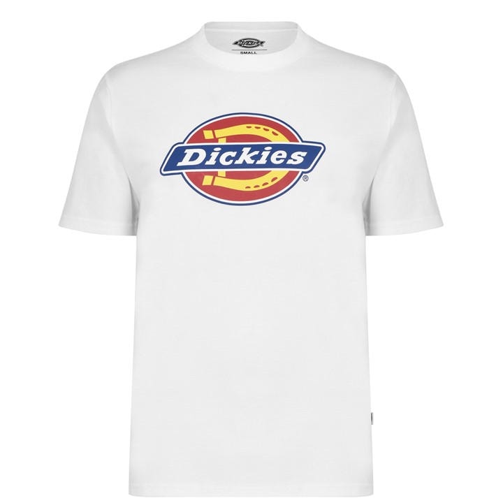 Dickies Men's White Icon Cotton Short Sleeve T-Shirt in Size L, Sports Direct