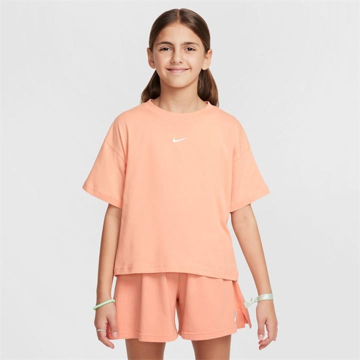 Nike Girls Orange Sportswear Big Kids' (S') T-Shirt in Size L, Sports Direct