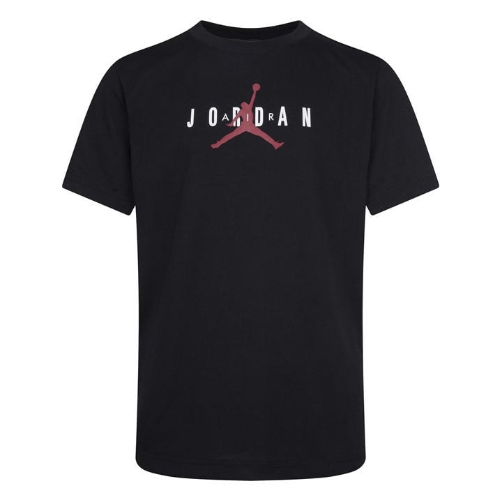 Air Jordan Boys Black Air Longline Graphic T Shirt  in Size 13 - 14 Years, Sports Direct