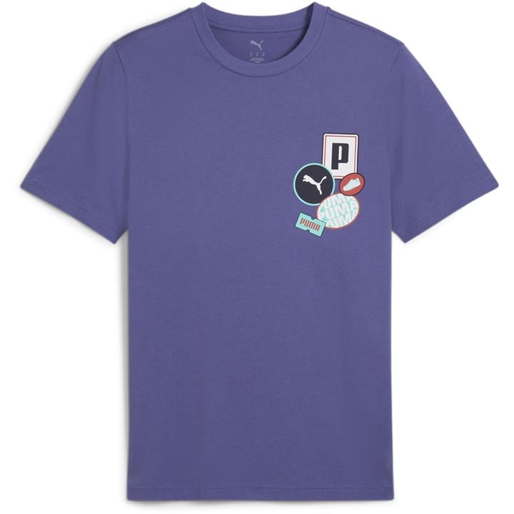 Puma Men's Blue Regular Fit T-Shirt in Size L, Sports Direct