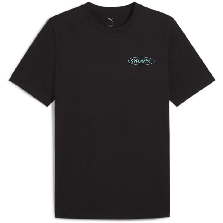 Puma Men' Black Regular Fit T-Shirt in Size S, Sports Direct