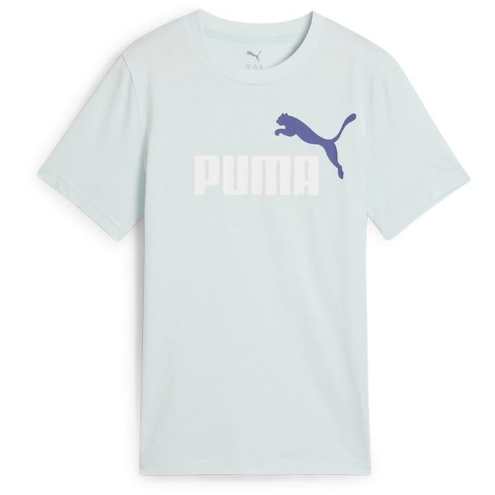 Puma Boys Blue Kids' Essentials Graphic Regular Fit T-Shirt in Size 13 - 14 Years, Sports Direct
