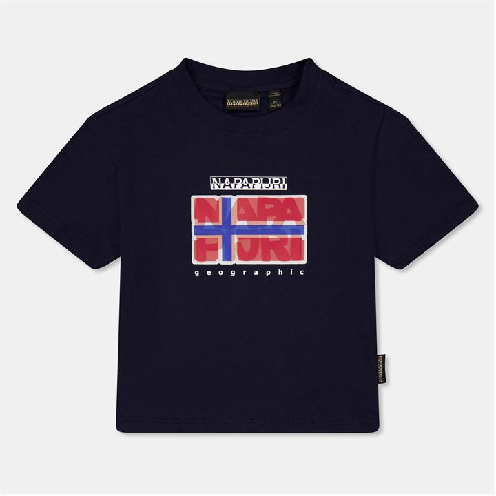 Napapijri Boys Blue Kids' Sella Short Sleeve T-Shirt in Size 14 - 16 Years, Sports Direct