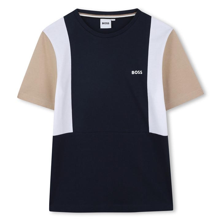 Boss Boys Blue Kids' Block Logo T-Shirt in Size 13 - 14 Years, Sports Direct