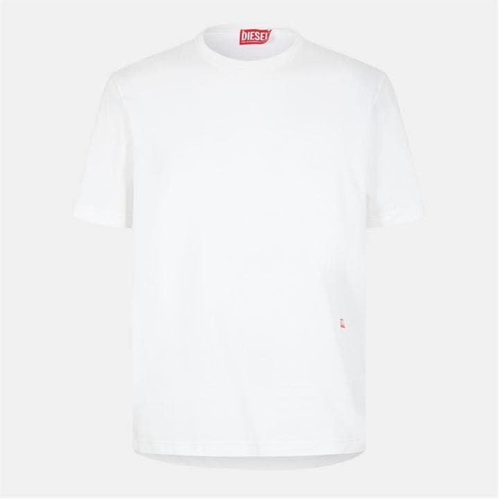 Diesel Men's White Crew Neck T-Shirt in Size L, Sports Direct