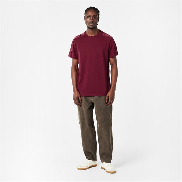 Red - Hugo - HUGO Mens T-Shirt with Logo Signature Tape Detail