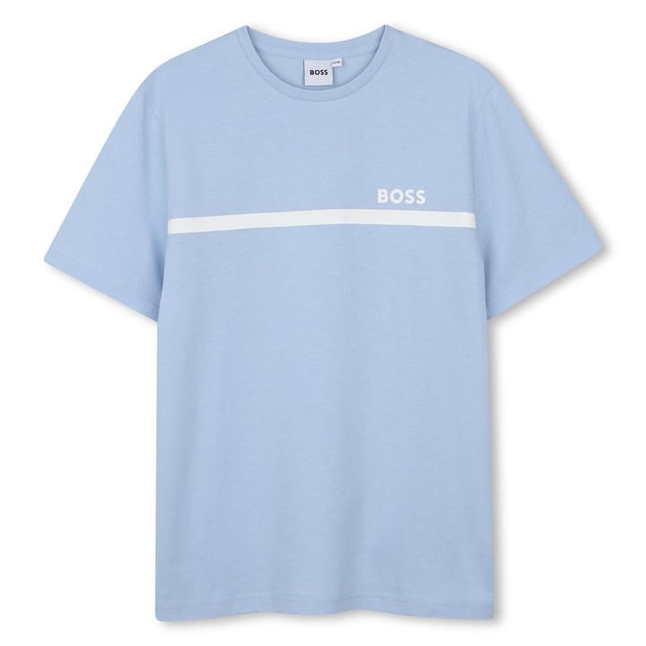 Boss Boys Blue Kids Small Logo T-Shirt in Size 11 - 12 Years, Sports Direct