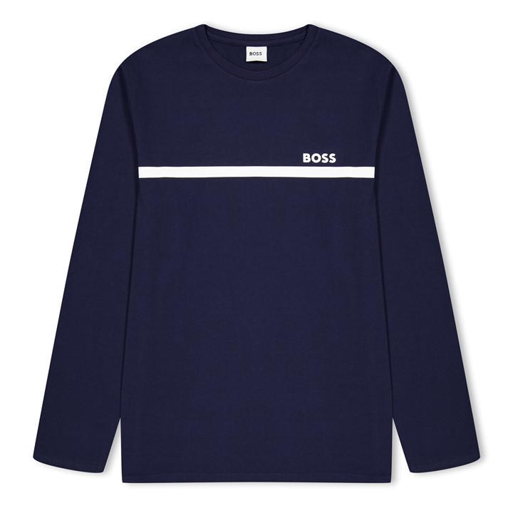 Boss Boys Blue Kids Long-Sleeve Small Logo T-Shirt in Size 14 - 16 Years, Sports Direct