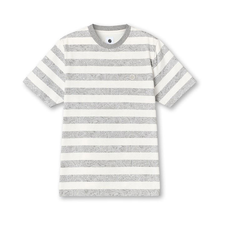 Pretty Green Men' Grey Eclipse Stripe Regular Fit T-Shirt in Size S, Sports Direct