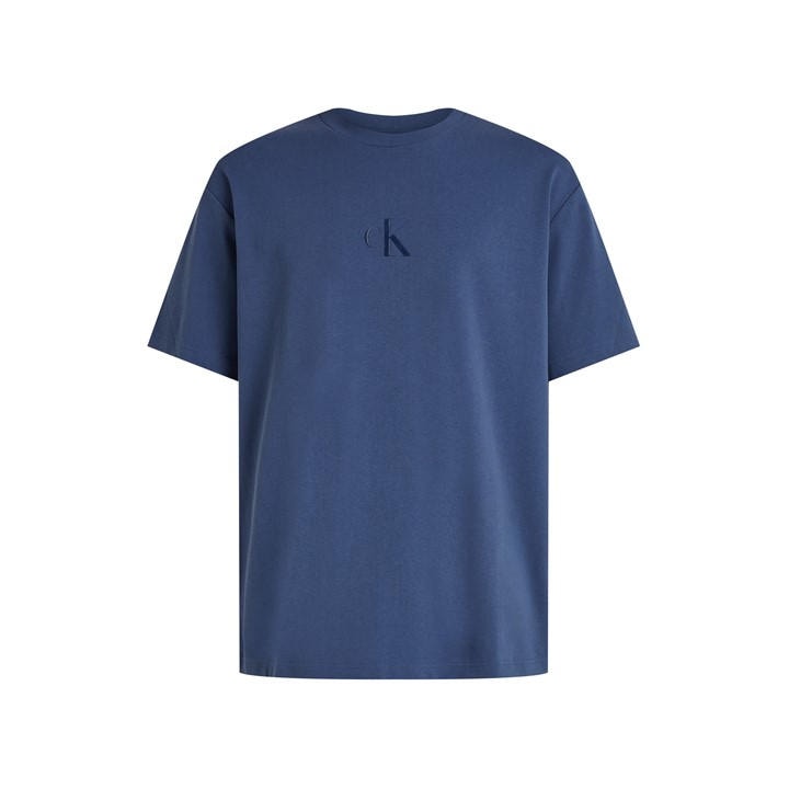 Calvin Klein Jeans Men's Blue Short Sleeve T-Shirt in Size L, Sports Direct