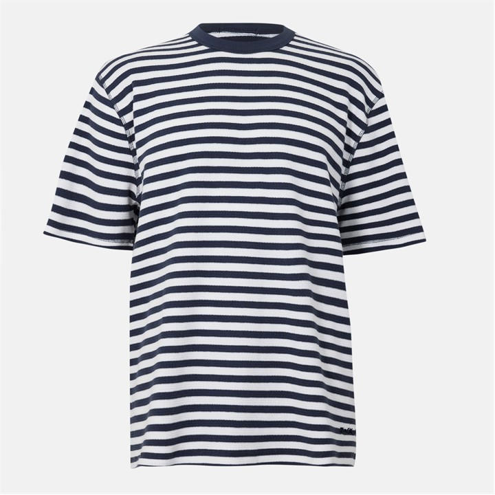 Jack Wills Men's Blue Jw Waffle Stripe Regular Fit T-Shirt in Size 2XL, Sports Direct