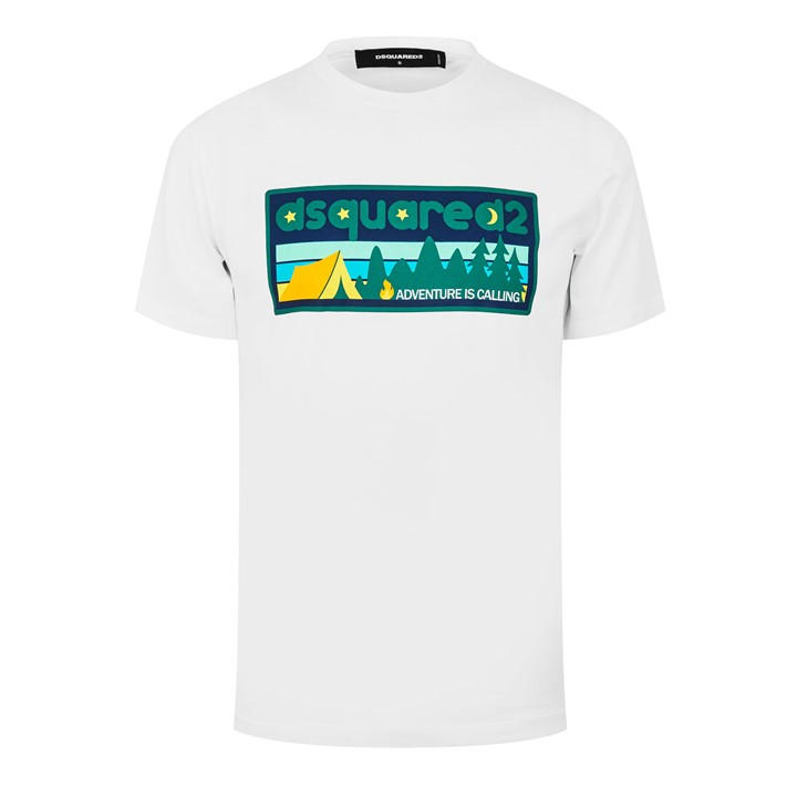 Italy  Men'  Cool Fit T-Shirt, Football by DSQUARED2 in Size S, Sports Direct