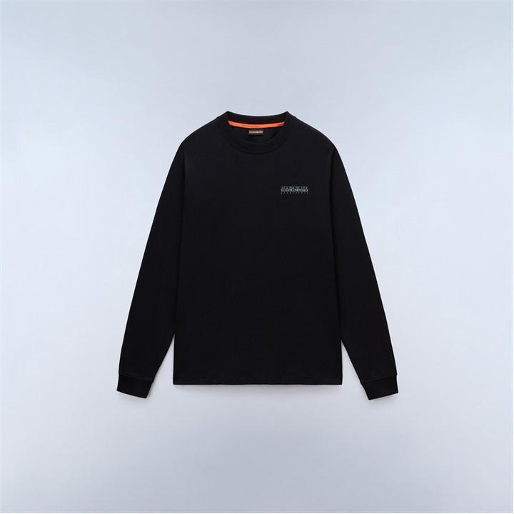 Napapijri Men's Black Napa Back Graphic Long Sleeve T-Shirt in Size M, Sports Direct