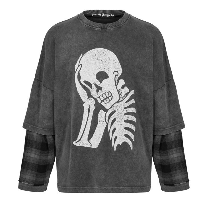 Palm Angels Men's Grey Long Sleeve T-Shirt in Size XL, Sports Direct