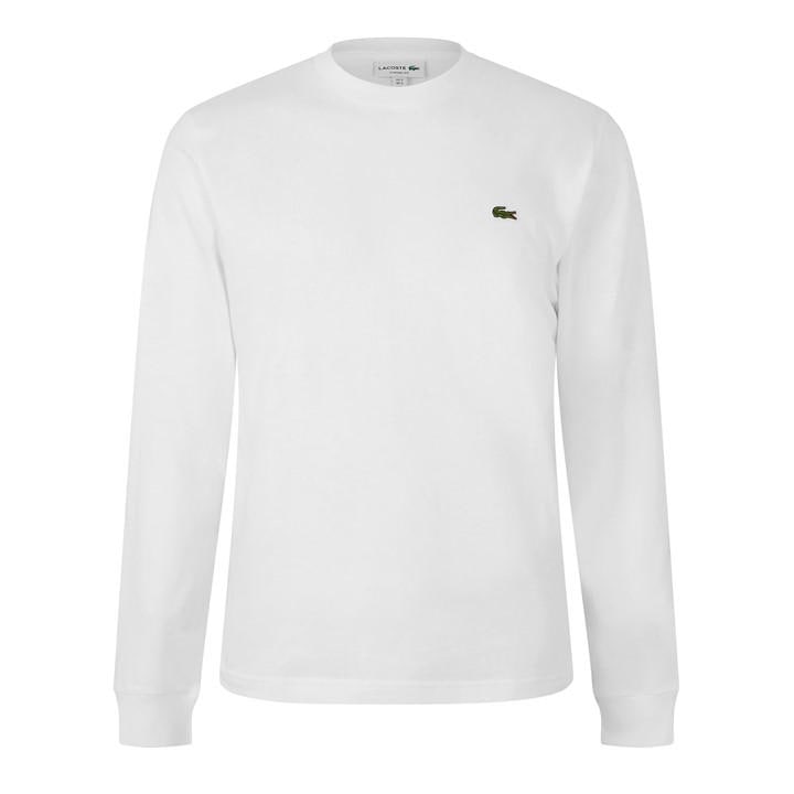 Lacoste Men' White Long Sleeve T-Shirt in Size S, Sports Direct