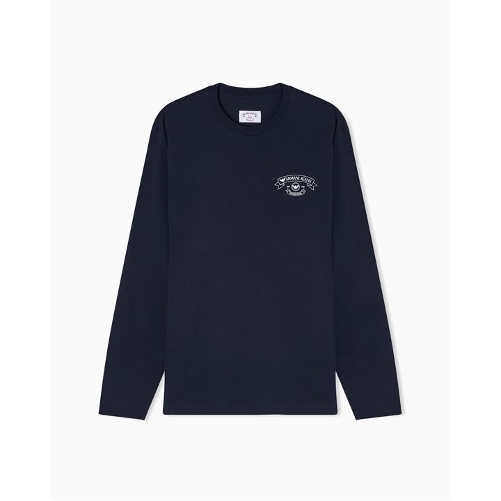 Emporio Armani Men's Blue Long Sleeve T-Shirt in Size M, Sports Direct