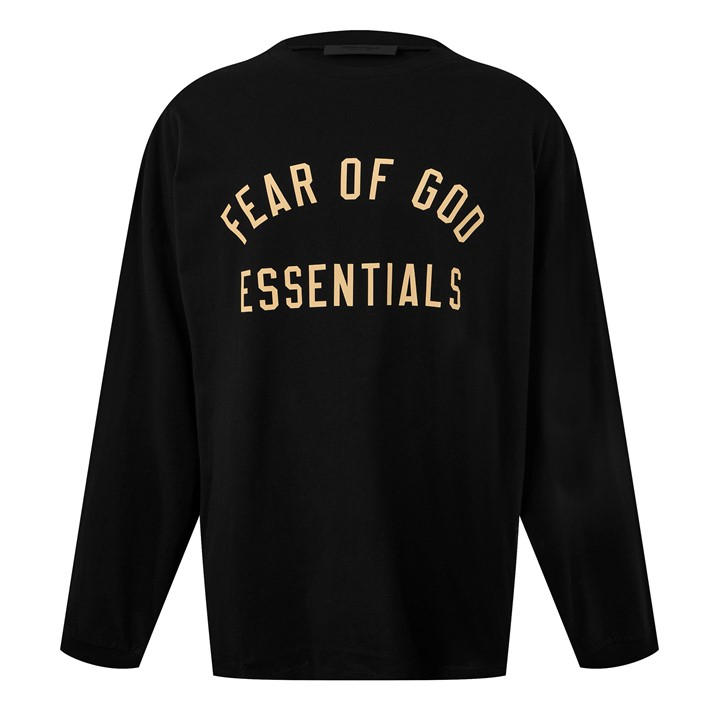 Fear Of God Essentials Men's Black Jersey Long Sleeve Tee in Size M, Sports Direct