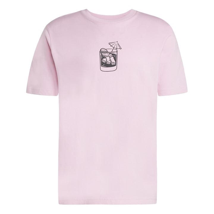 Adidas Men's Pink Graphic Logo T-Shirt in Size XL, Sports Direct