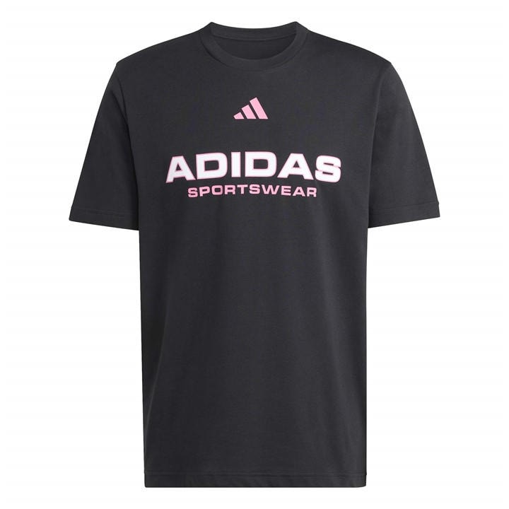 Adidas Men's Black Graphic Logo T-Shirt in Size M, Sports Direct