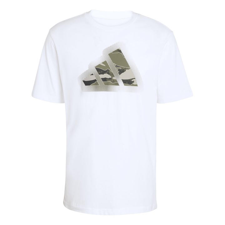 Adidas Men's White Graphic Logo T-Shirt in Size L, Sports Direct