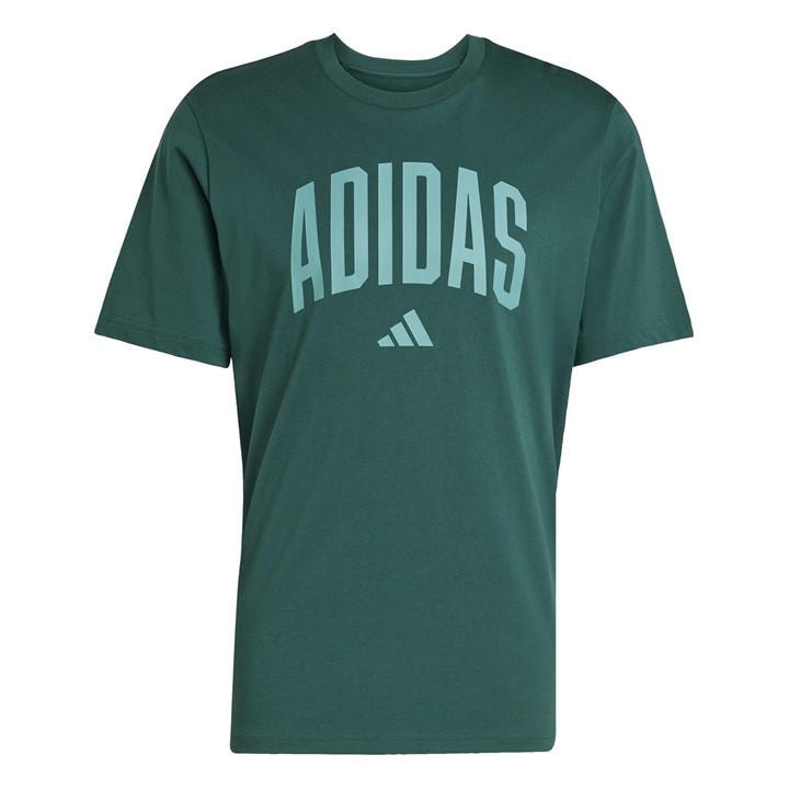 Adidas Men's Green Graphic Logo T-Shirt in Size M, Sports Direct