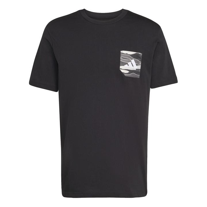 Adidas Men' Black Graphic Logo T-Shirt in Size S, Sports Direct