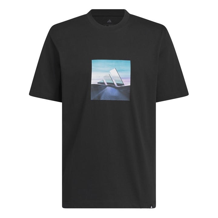 Adidas Men's Black Graphic Logo T-Shirt in Size 2XL, Sports Direct