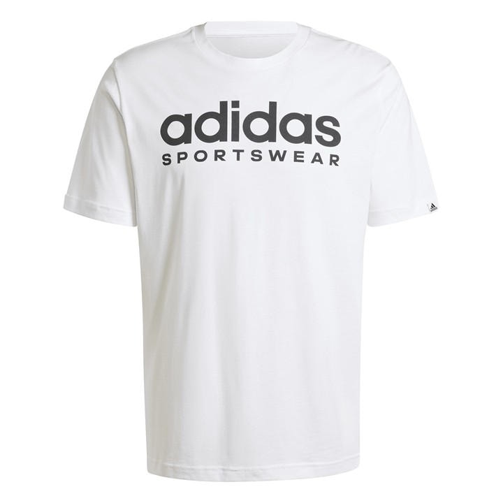 Adidas Men's White Graphic Logo T-Shirt in Size XL, Sports Direct