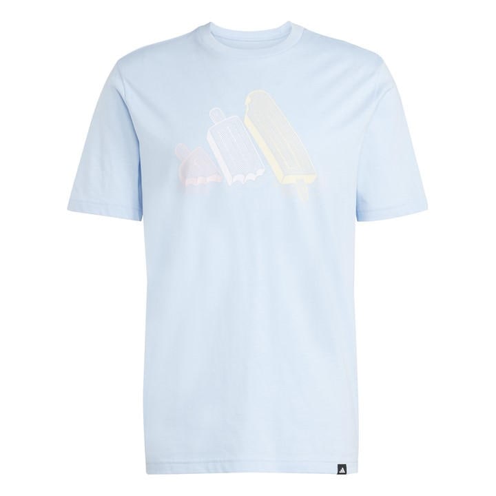 Adidas Men's Blue Graphic Logo T-Shirt in Size XS, Sports Direct