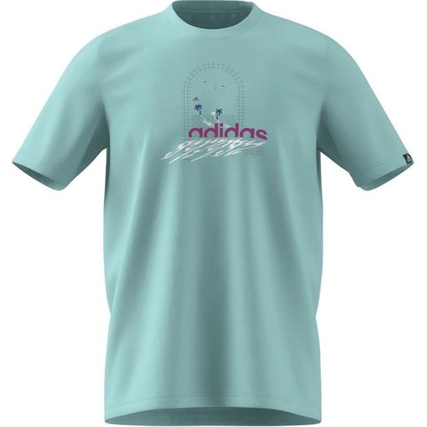 Semi Flash Aqua - adidas - Graphic Logo T-Shirt Mens