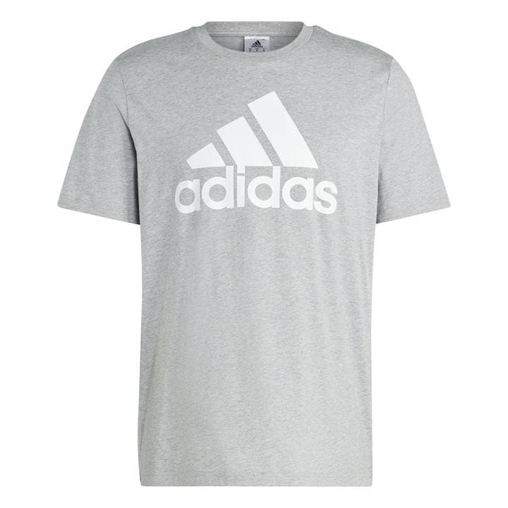 Adidas Men' Grey Graphic Logo T-Shirt in Size S, Sports Direct