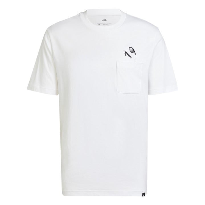 Adidas Men's White Graphic Logo T-Shirt in Size XL, Sports Direct