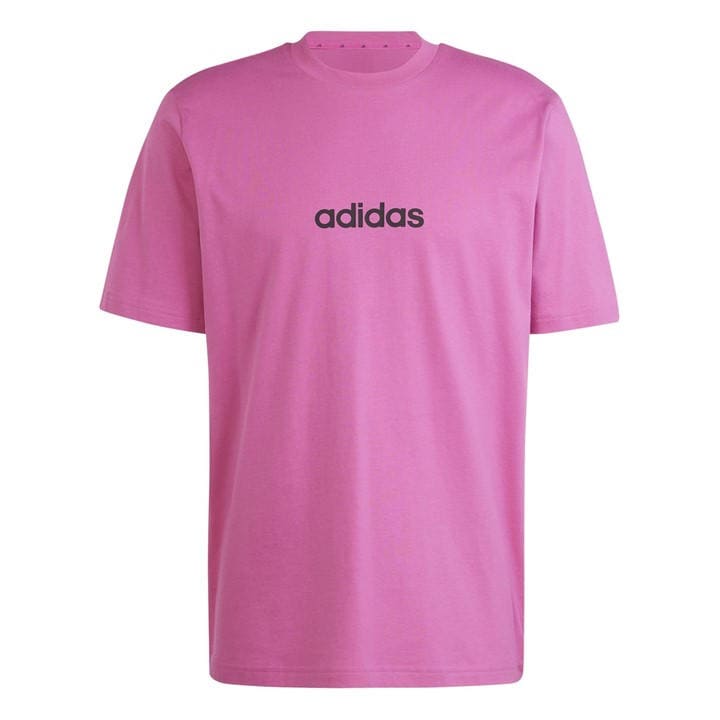 Adidas Men's Pink Graphic Logo T-Shirt in Size L, Sports Direct