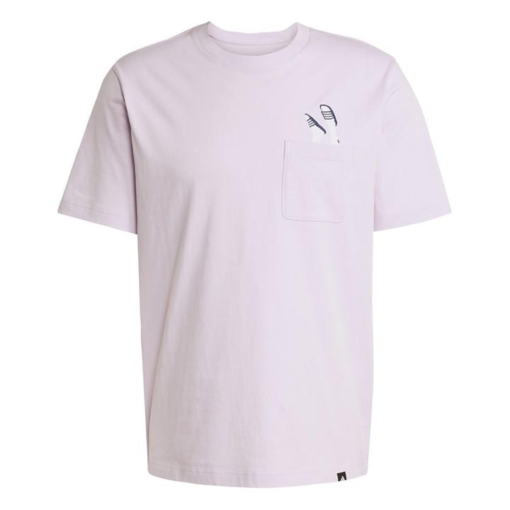Adidas Men's Pink Graphic Logo T-Shirt in Size L, Sports Direct
