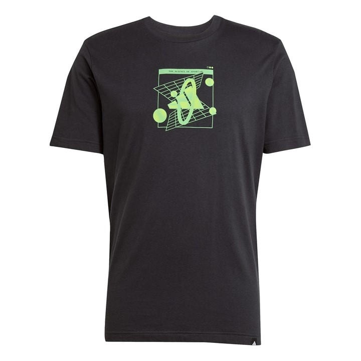 Adidas Men's Black Graphic Logo T-Shirt in Size XL, Sports Direct