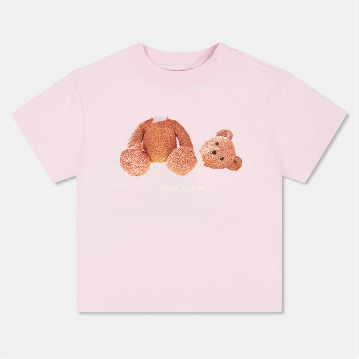 Palm Angels Boys Pink  Bear T Shirt in Size 14 - 16 Years, Sports Direct