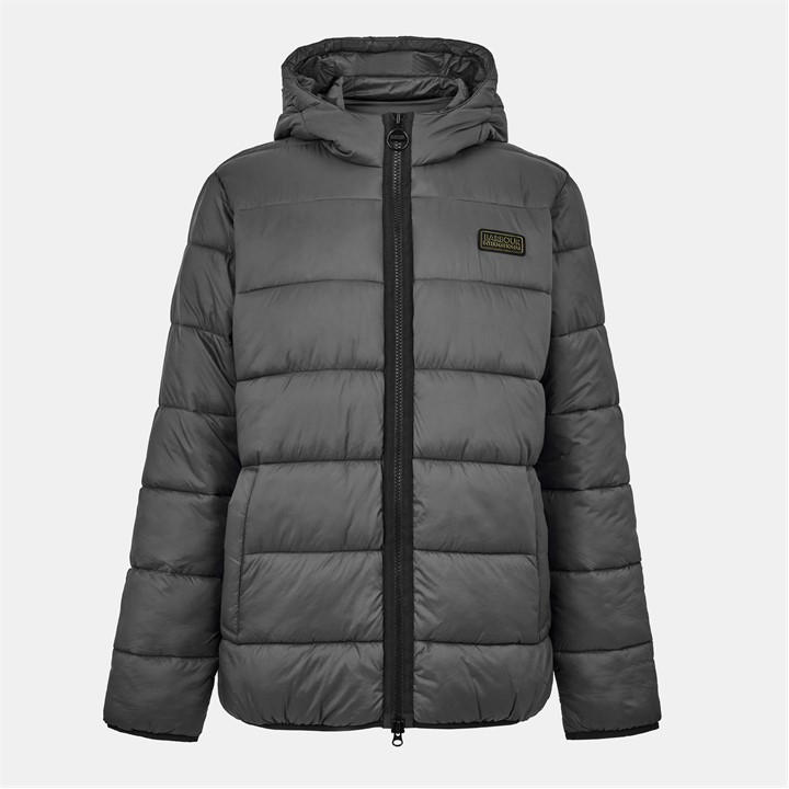 International  Men's  Bobber Quilted Fixed Hood Short Puffer Jacket, Football by Barbour  in Size 2XL, Sports Direct