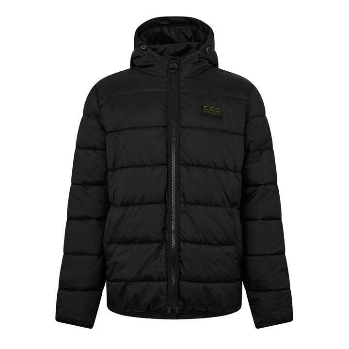 International  Men's  Bobber Quilted Fixed Hood Short Puffer Jacket, Football by Barbour  in Size 2XL, Sports Direct