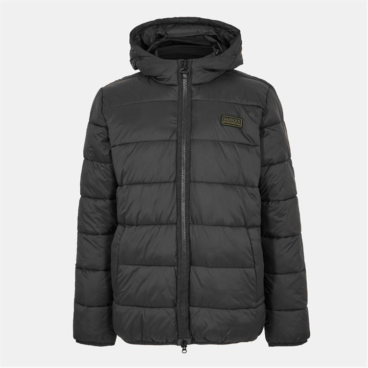 International  Men's  Bobber Quilted Fixed Hood Short Puffer Jacket, Football by Barbour  in Size 2XL, Sports Direct